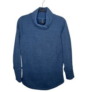 PRANA / blue Tri Thermal Threads Tunic fleece pullover sweater jacket / S